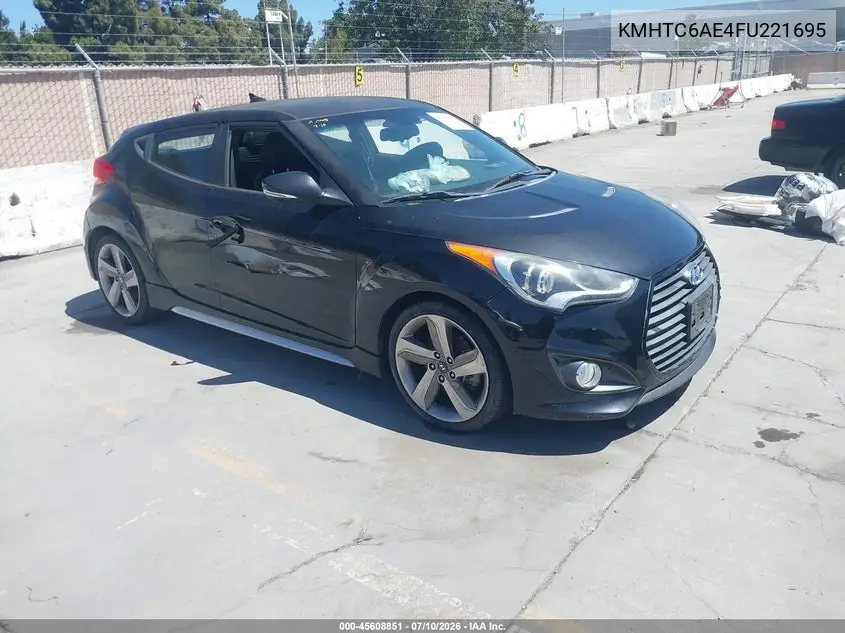 2015 Hyundai Veloster Turbo VIN: KMHTC6AE4FU221695 Lot: 45608851