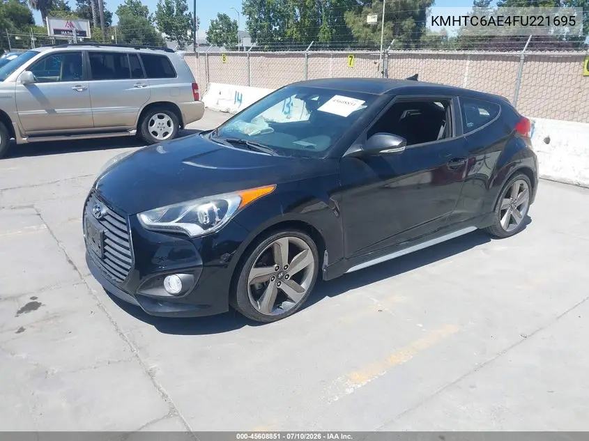 2015 Hyundai Veloster Turbo VIN: KMHTC6AE4FU221695 Lot: 45608851