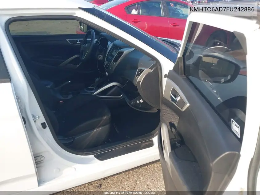 2015 Hyundai Veloster VIN: KMHTC6AD7FU242886 Lot: 45611722