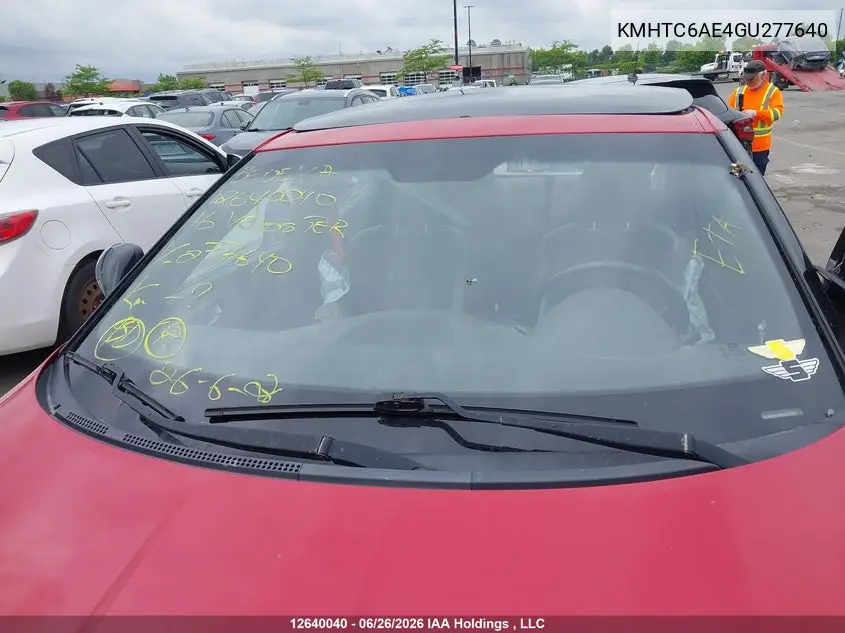 2016 Hyundai Veloster Turbo VIN: KMHTC6AE4GU277640 Lot: 12640040x