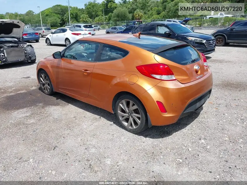 2016 Hyundai Veloster VIN: KMHTC6AD6GU297220 Lot: 45214231