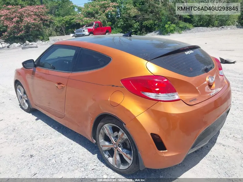 2016 Hyundai Veloster VIN: KMHTC6AD4GU293845 Lot: 45282793