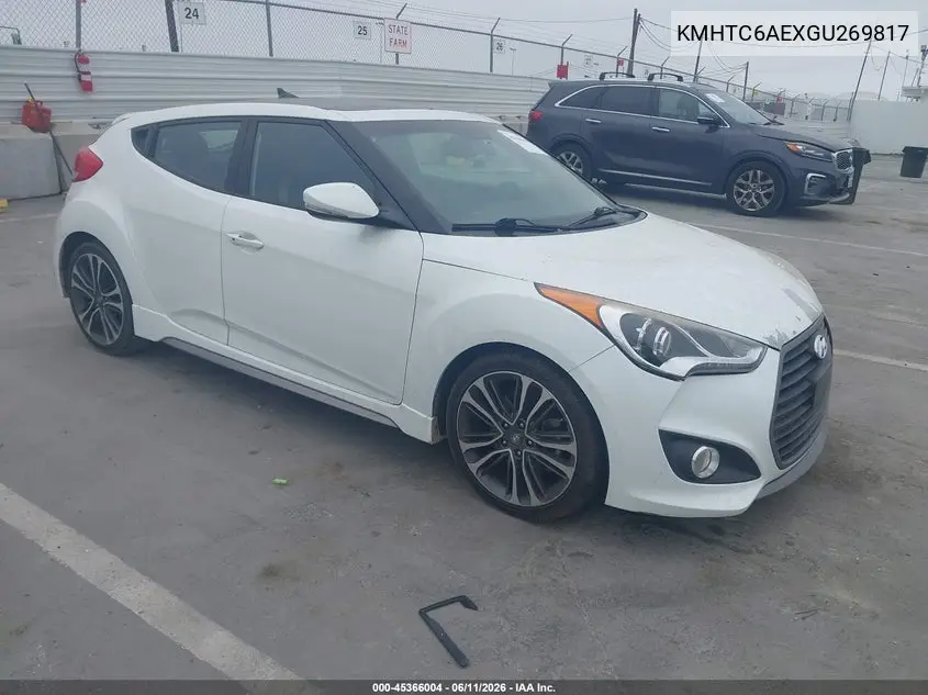 2016 Hyundai Veloster Turbo VIN: KMHTC6AEXGU269817 Lot: 45366004