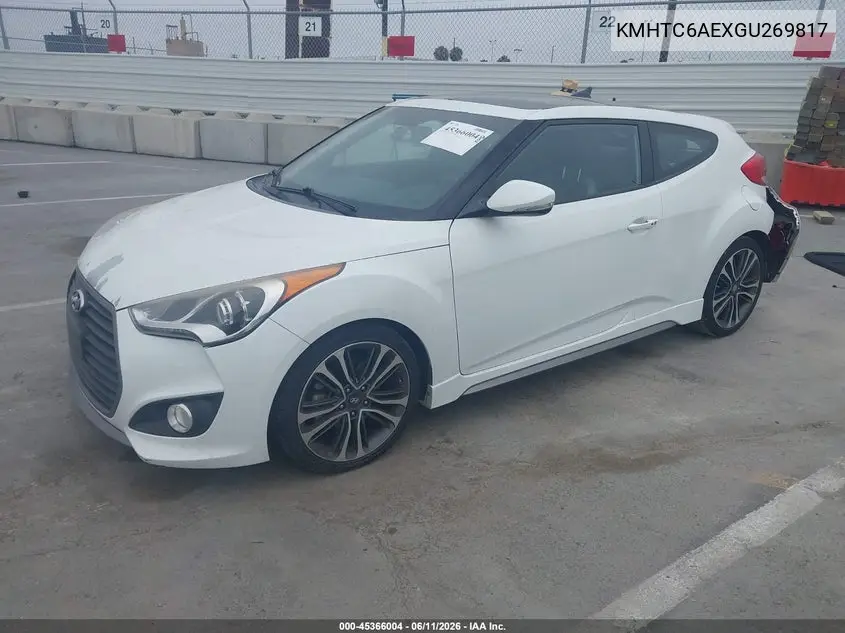 2016 Hyundai Veloster Turbo VIN: KMHTC6AEXGU269817 Lot: 45366004