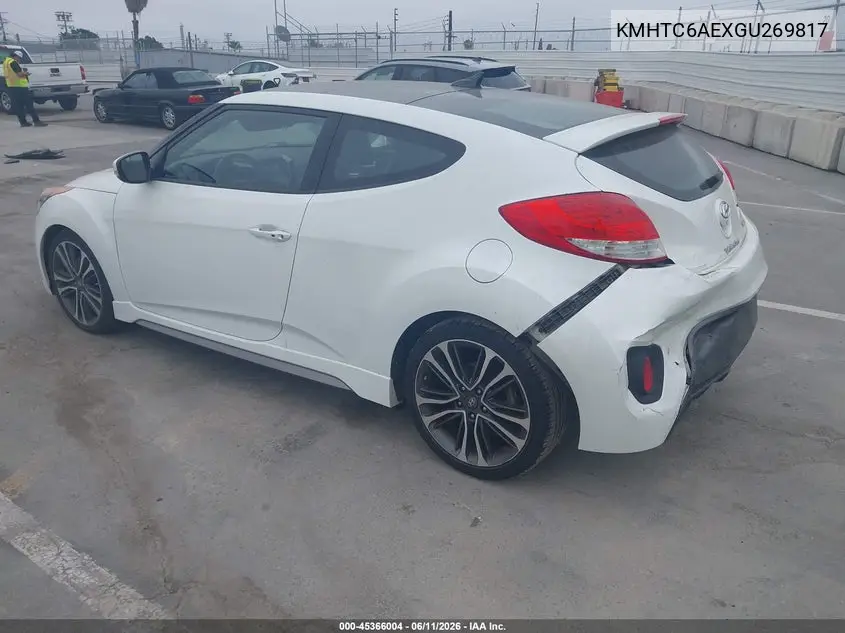 2016 Hyundai Veloster Turbo VIN: KMHTC6AEXGU269817 Lot: 45366004