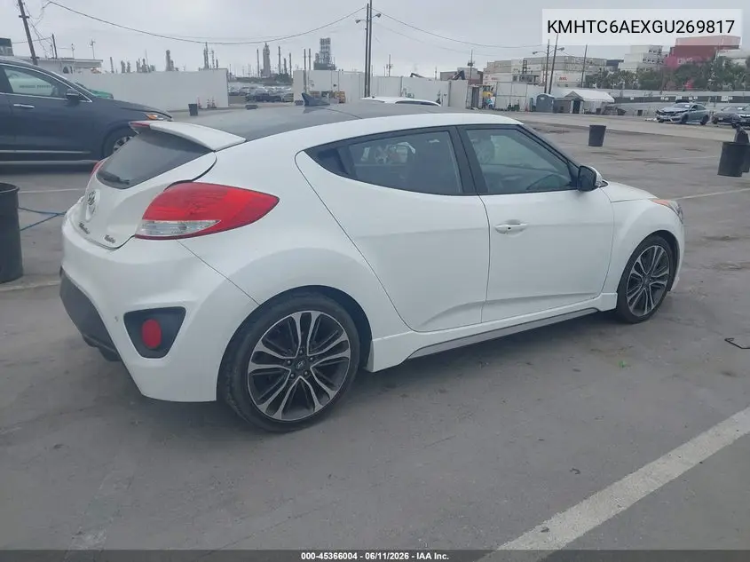 2016 Hyundai Veloster Turbo VIN: KMHTC6AEXGU269817 Lot: 45366004