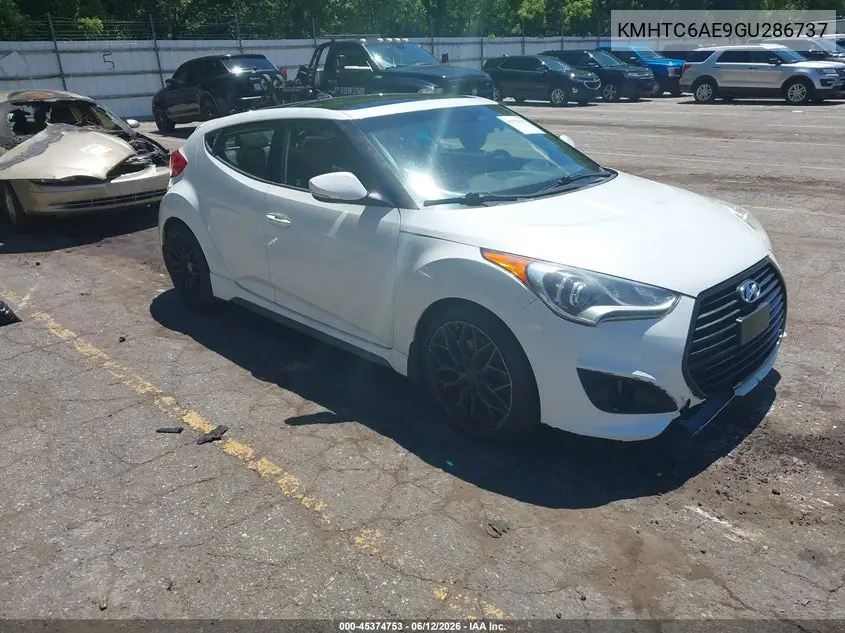 2016 Hyundai Veloster Turbo VIN: KMHTC6AE9GU286737 Lot: 45374753