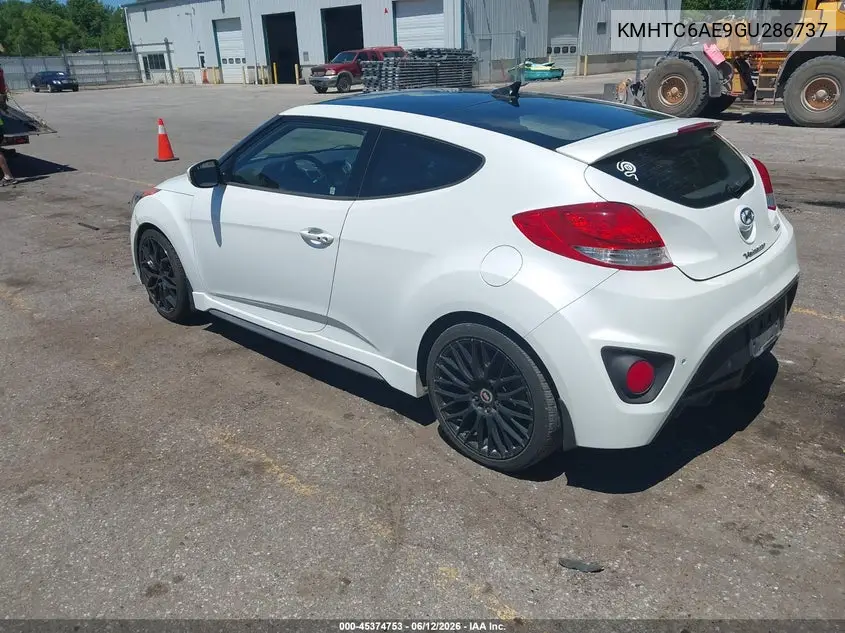 2016 Hyundai Veloster Turbo VIN: KMHTC6AE9GU286737 Lot: 45374753