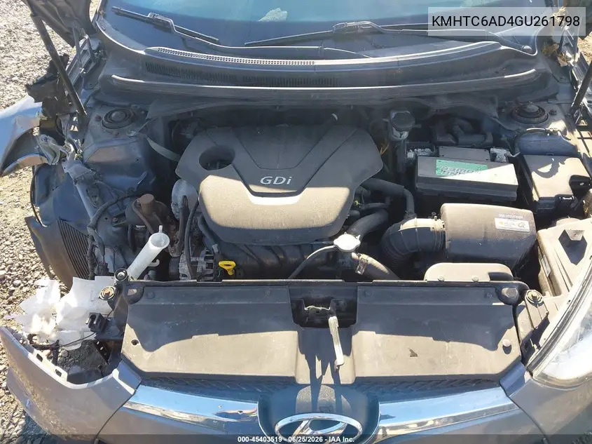 2016 Hyundai Veloster VIN: KMHTC6AD4GU261798 Lot: 45403519
