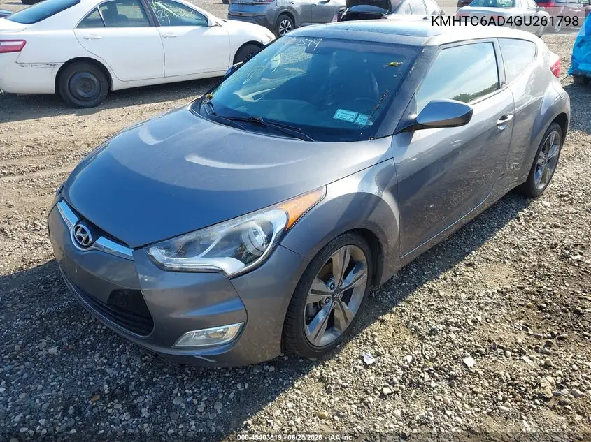 2016 Hyundai Veloster VIN: KMHTC6AD4GU261798 Lot: 45403519