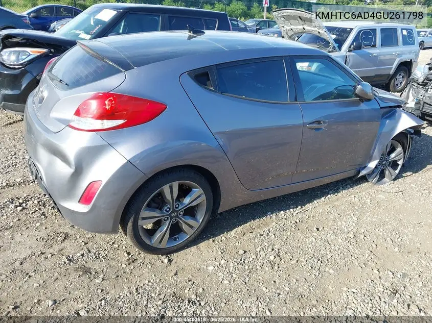 2016 Hyundai Veloster VIN: KMHTC6AD4GU261798 Lot: 45403519