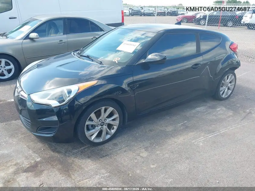 KMHTC6AD5GU274687 2016 Hyundai Veloster