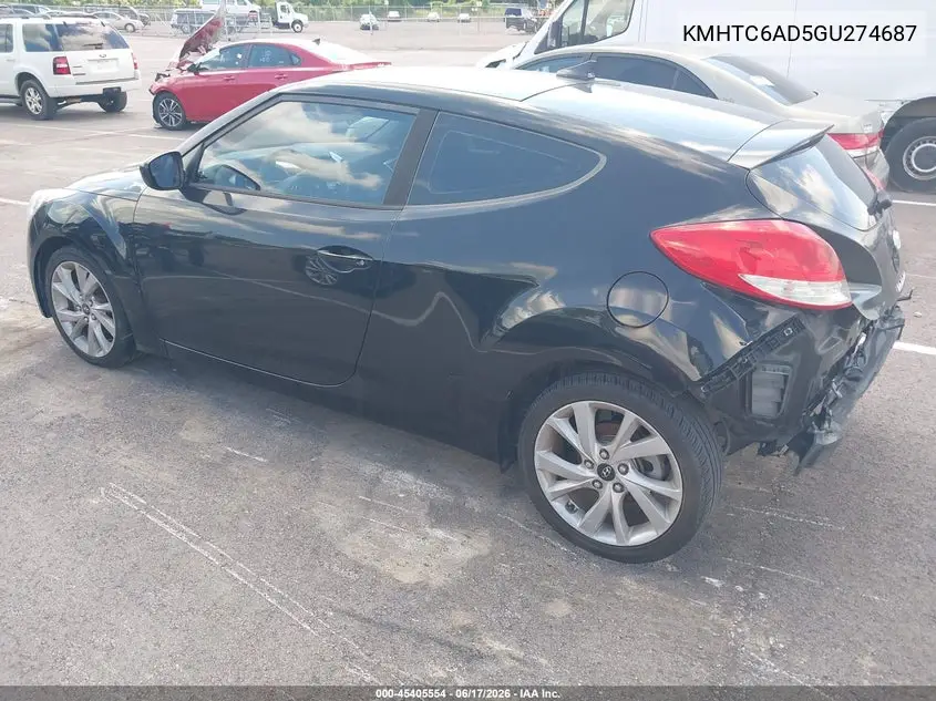 KMHTC6AD5GU274687 2016 Hyundai Veloster