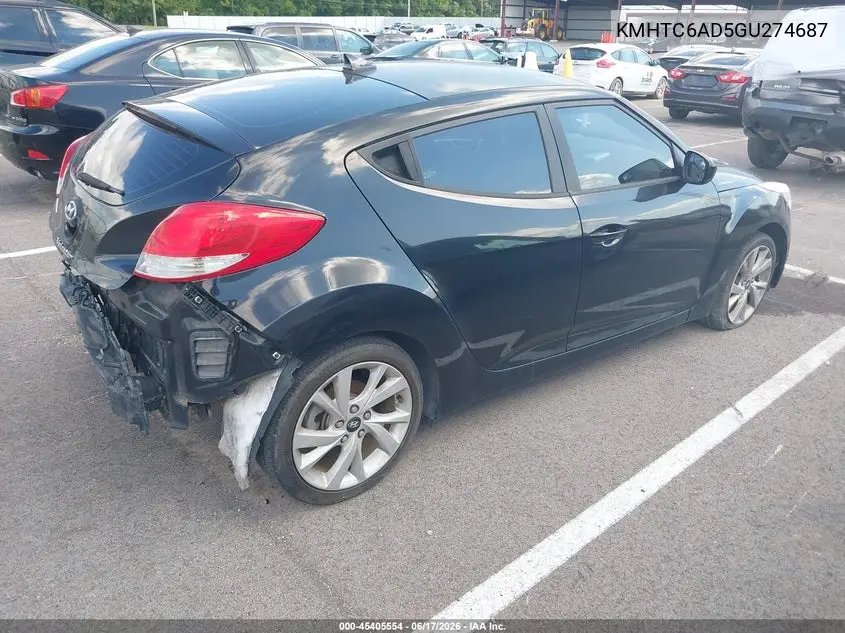 KMHTC6AD5GU274687 2016 Hyundai Veloster