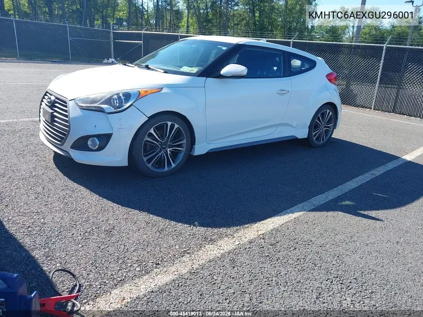 2016 Hyundai Veloster Turbo VIN: KMHTC6AEXGU296001 Lot: 45419013