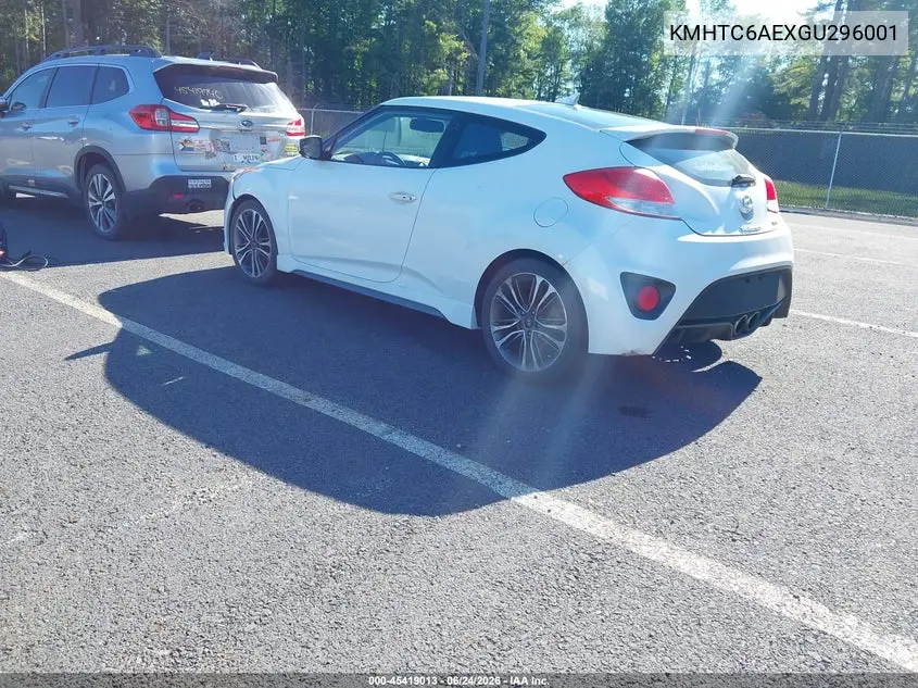 2016 Hyundai Veloster Turbo VIN: KMHTC6AEXGU296001 Lot: 45419013