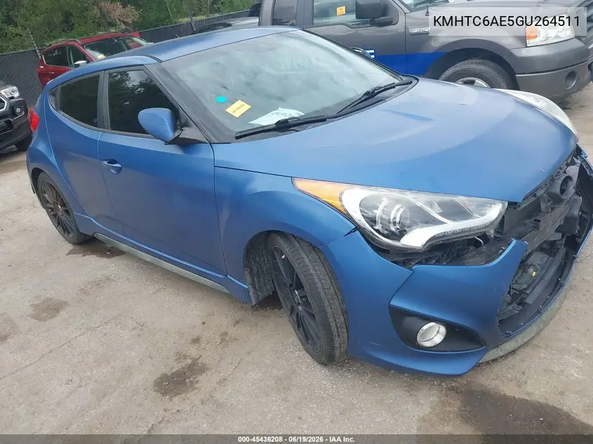 2016 Hyundai Veloster Turbo Rally Edition VIN: KMHTC6AE5GU264511 Lot: 45436208