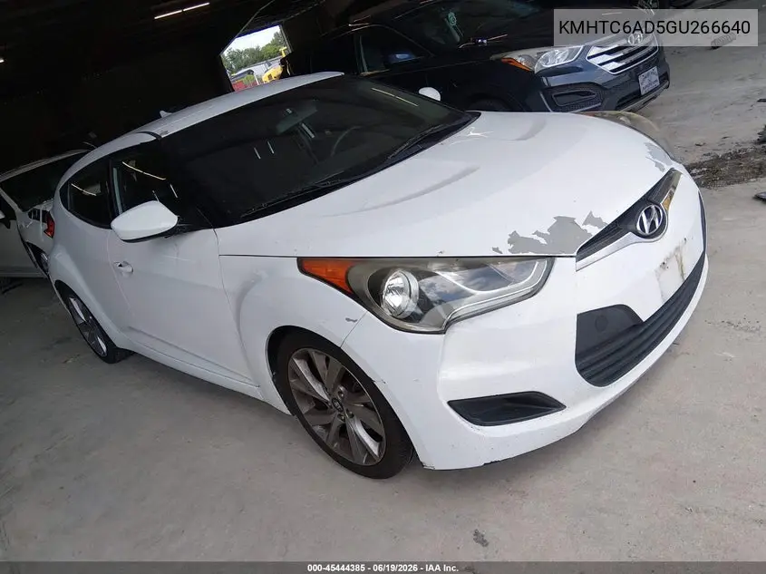 2016 Hyundai Veloster VIN: KMHTC6AD5GU266640 Lot: 45444385