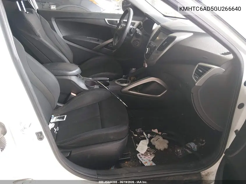2016 Hyundai Veloster VIN: KMHTC6AD5GU266640 Lot: 45444385