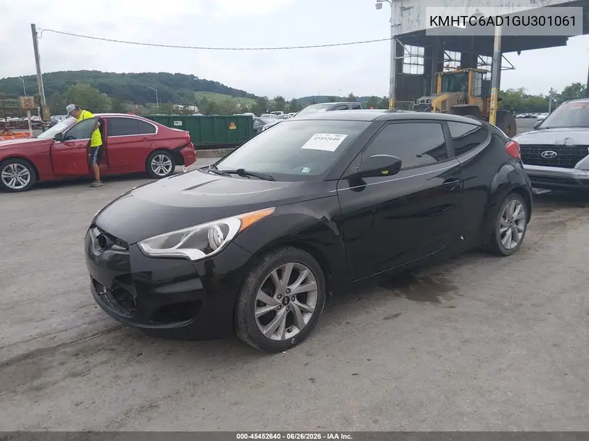 2016 Hyundai Veloster VIN: KMHTC6AD1GU301061 Lot: 45452640
