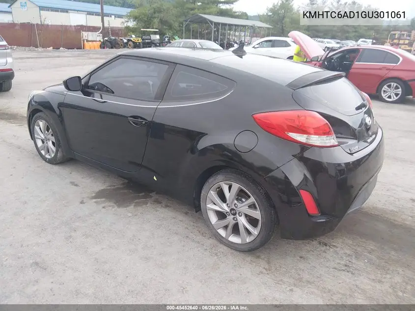 2016 Hyundai Veloster VIN: KMHTC6AD1GU301061 Lot: 45452640