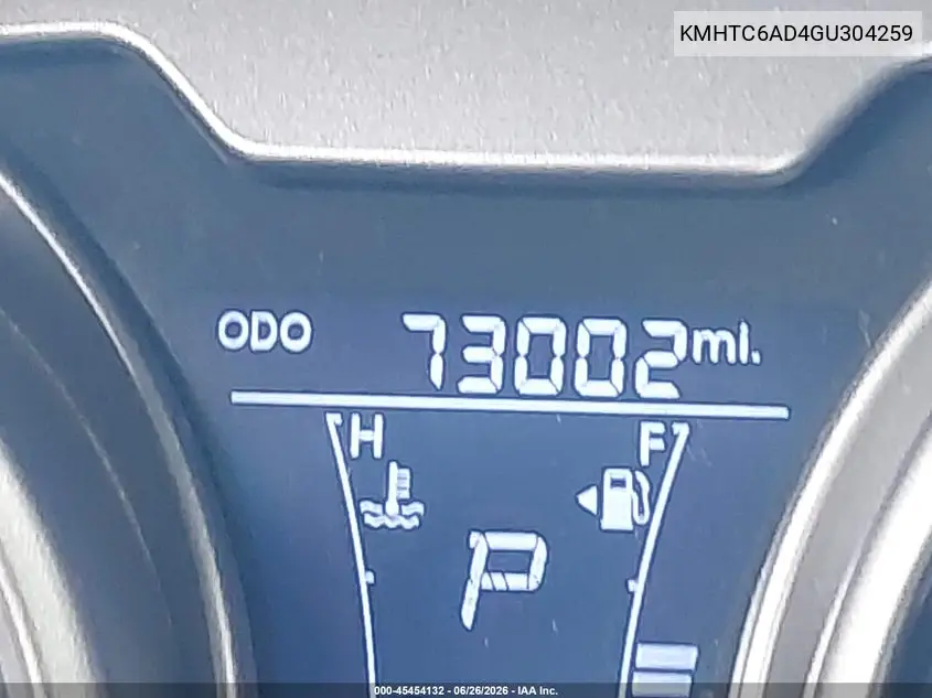 2016 Hyundai Veloster VIN: KMHTC6AD4GU304259 Lot: 45454132