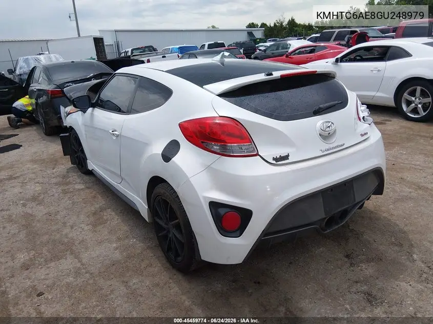 2016 Hyundai Veloster Turbo VIN: KMHTC6AE8GU248979 Lot: 45459774
