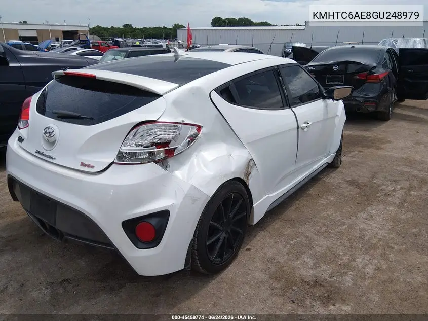 2016 Hyundai Veloster Turbo VIN: KMHTC6AE8GU248979 Lot: 45459774