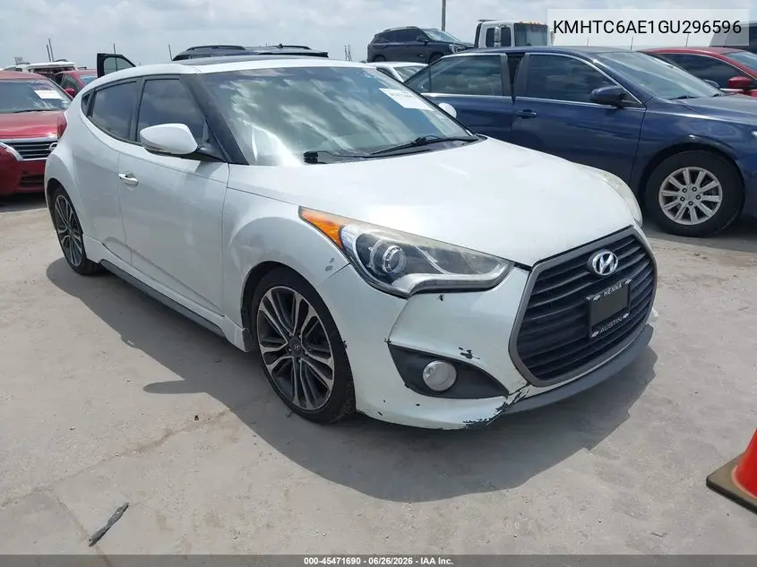 2016 Hyundai Veloster Turbo VIN: KMHTC6AE1GU296596 Lot: 45471690