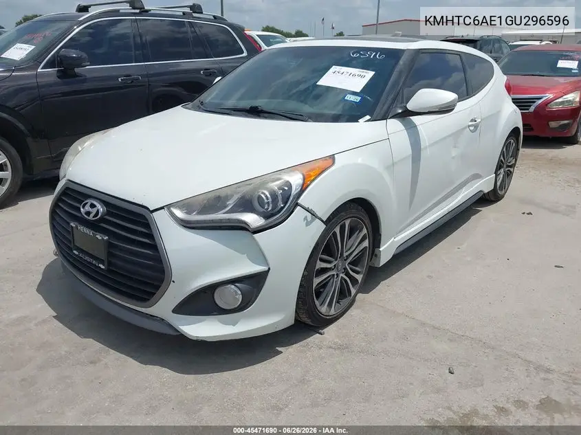 2016 Hyundai Veloster Turbo VIN: KMHTC6AE1GU296596 Lot: 45471690