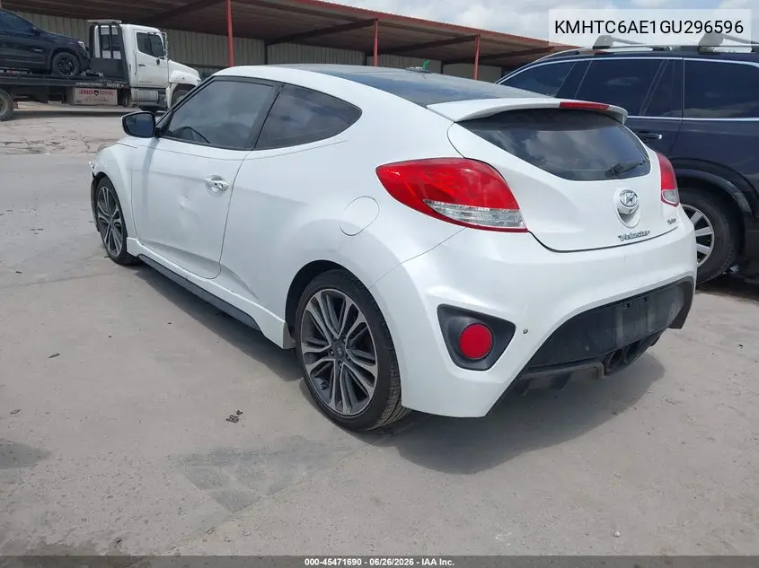 2016 Hyundai Veloster Turbo VIN: KMHTC6AE1GU296596 Lot: 45471690