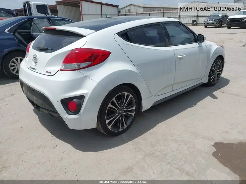 2016 Hyundai Veloster Turbo VIN: KMHTC6AE1GU296596 Lot: 45471690
