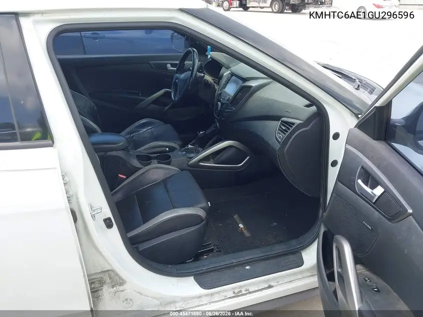 2016 Hyundai Veloster Turbo VIN: KMHTC6AE1GU296596 Lot: 45471690