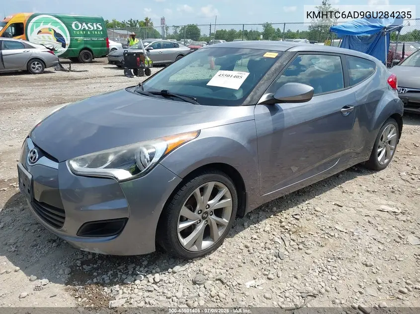 2016 Hyundai Veloster VIN: KMHTC6AD9GU284235 Lot: 45501405