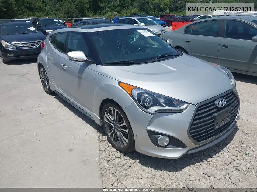 2016 Hyundai Veloster Turbo VIN: KMHTC6AE4GU257131 Lot: 45508792