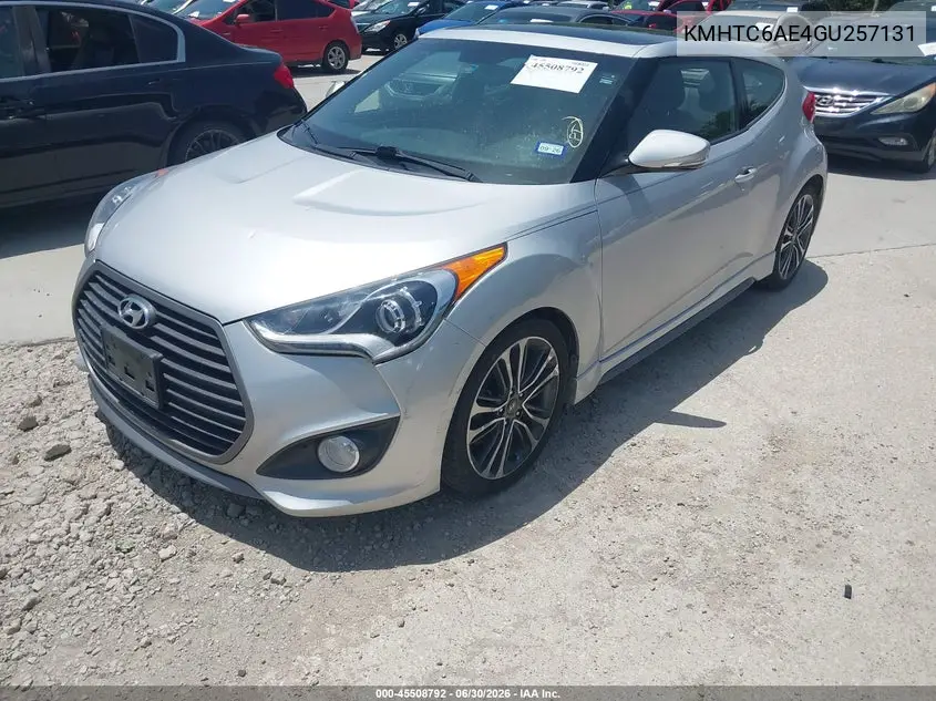 2016 Hyundai Veloster Turbo VIN: KMHTC6AE4GU257131 Lot: 45508792