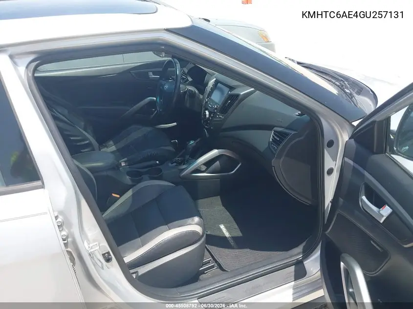 2016 Hyundai Veloster Turbo VIN: KMHTC6AE4GU257131 Lot: 45508792