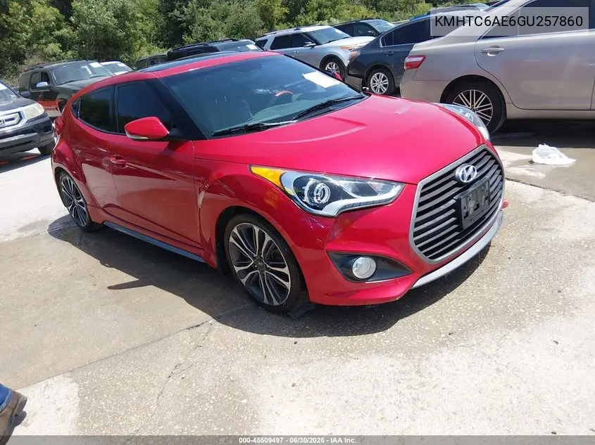 2016 Hyundai Veloster Turbo VIN: KMHTC6AE6GU257860 Lot: 45509497
