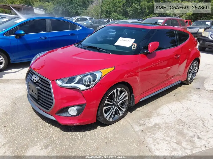 2016 Hyundai Veloster Turbo VIN: KMHTC6AE6GU257860 Lot: 45509497