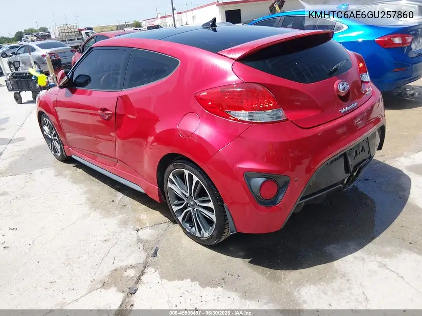 2016 Hyundai Veloster Turbo VIN: KMHTC6AE6GU257860 Lot: 45509497
