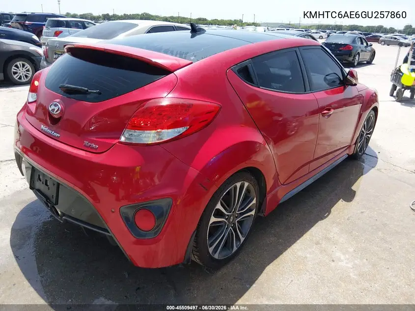 2016 Hyundai Veloster Turbo VIN: KMHTC6AE6GU257860 Lot: 45509497