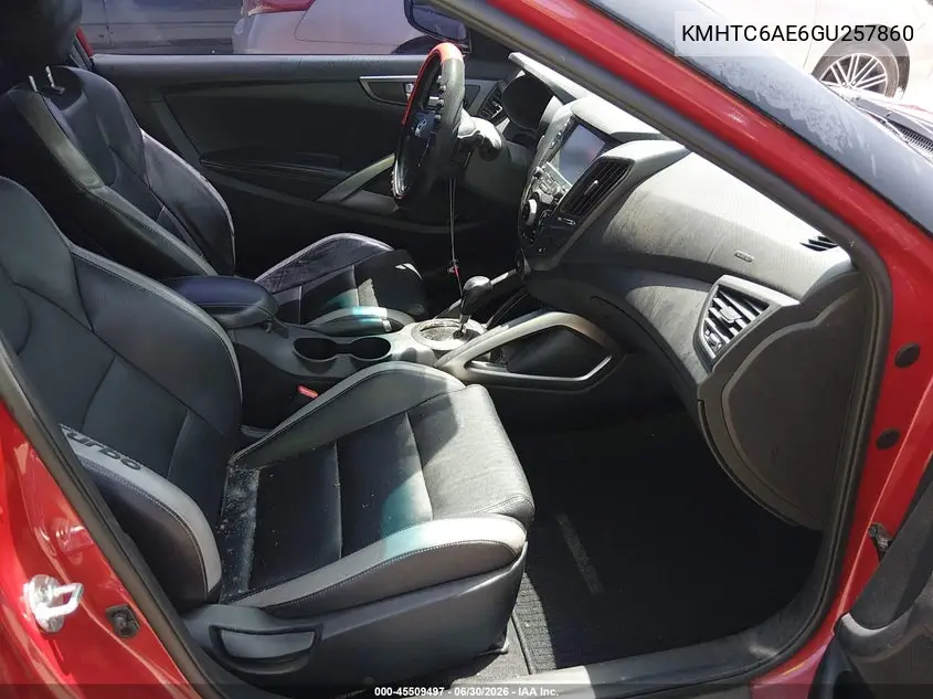 2016 Hyundai Veloster Turbo VIN: KMHTC6AE6GU257860 Lot: 45509497