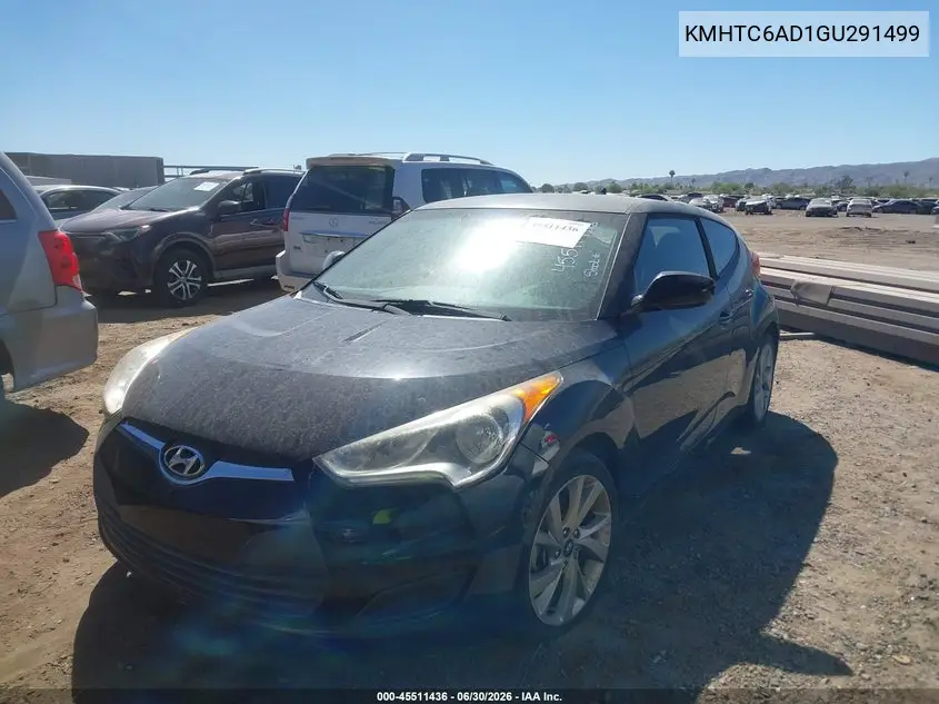 2016 Hyundai Veloster VIN: KMHTC6AD1GU291499 Lot: 45511436