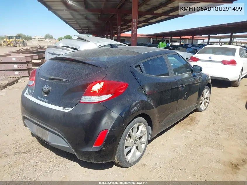 2016 Hyundai Veloster VIN: KMHTC6AD1GU291499 Lot: 45511436
