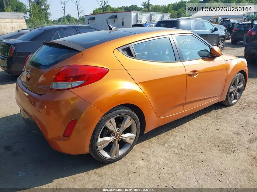 2016 Hyundai Veloster VIN: KMHTC6AD7GU250164 Lot: 45513499