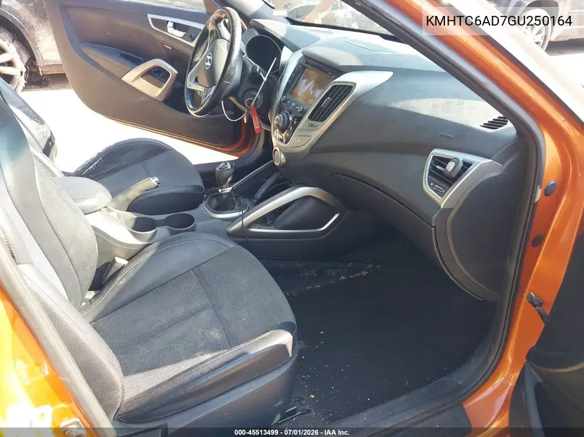 2016 Hyundai Veloster VIN: KMHTC6AD7GU250164 Lot: 45513499