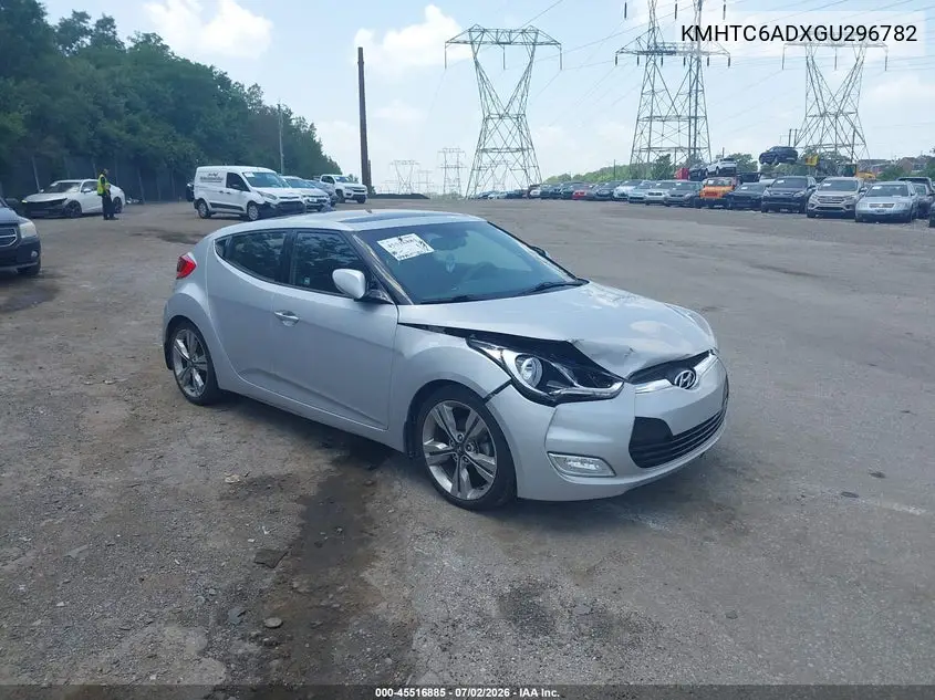 2016 Hyundai Veloster VIN: KMHTC6ADXGU296782 Lot: 45516885