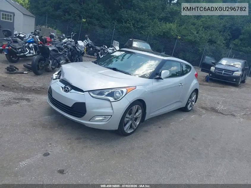 2016 Hyundai Veloster VIN: KMHTC6ADXGU296782 Lot: 45516885