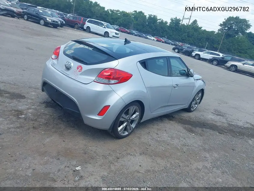 2016 Hyundai Veloster VIN: KMHTC6ADXGU296782 Lot: 45516885