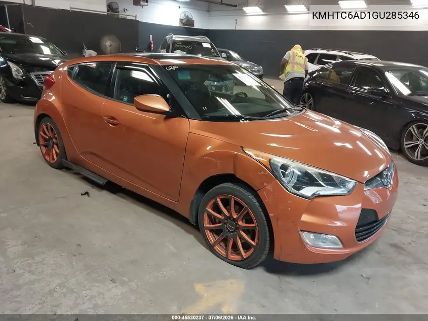 2016 Hyundai Veloster VIN: KMHTC6AD1GU285346 Lot: 45530237